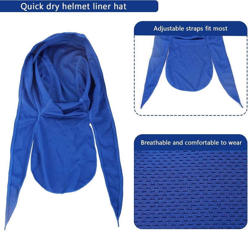 DOCILA 3 Pcs Do Rags for Men Skull Cap Bandana Hat Breathable Helmet Linner Beanie - Image 5